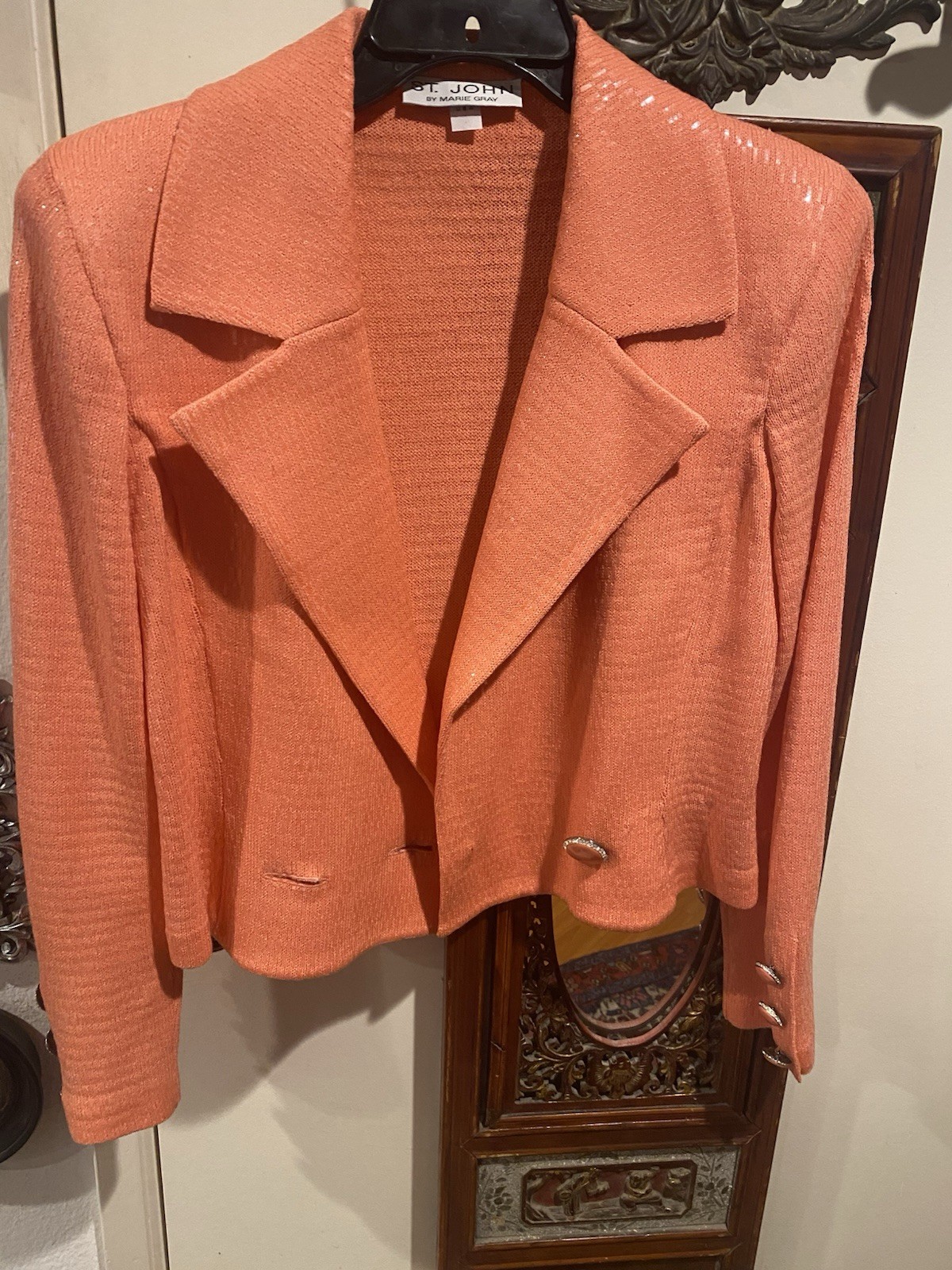 St John Jacket Orange Sequins Read Description - image 19