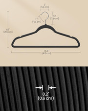 Velvet Hangers 60 Pack, Non-Slip Clothes Hangers with Silver-Colored Swivel H...