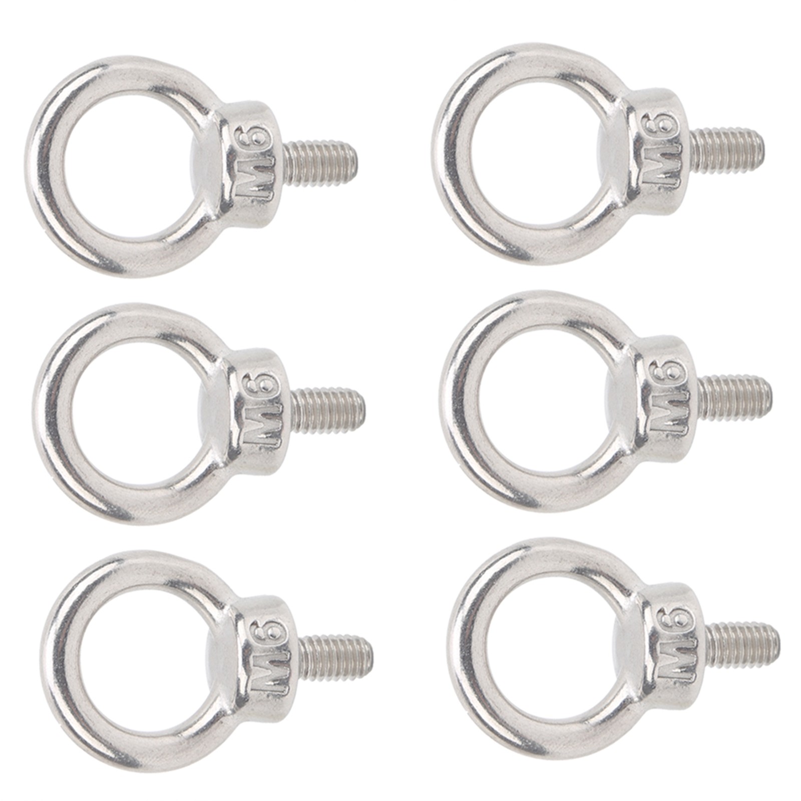 New 10Pcs M6 Lifting Eye Ring Bolts Screw 304 Stainless Steel Fastener Accessory