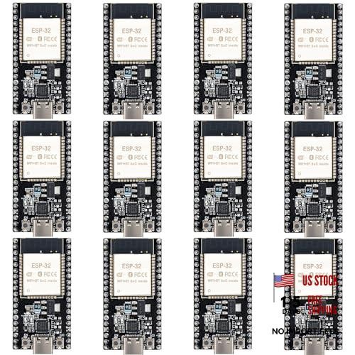 12 Packs ESP32-DevKitC-32 Development Board modules(ESP-32D,ESP-32 CP2012 USB