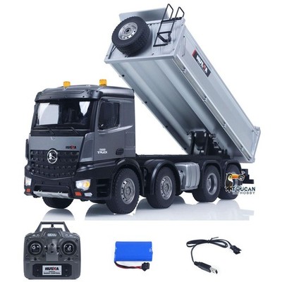 Hot Sale HUINA 1:14 Metal Dumper 1536Pro 12CH RC Tipper Truck RTR Light Sound 