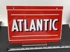 VINTAGE 13x9 in ATLANTIC GAS & OIL ADVERTISING SIGN HEAVY METAL PORCELAIN  Sign