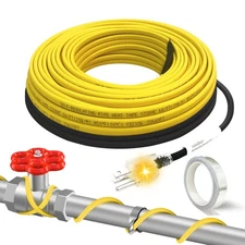 65 Ft Pipe Heat Cable for Water Pipe Freeze Protection, Self-Regulating Heat ...