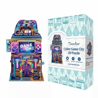 3D Puzzle Tonecheer CYBER GAME CITY 166 Pcs   US SELLER