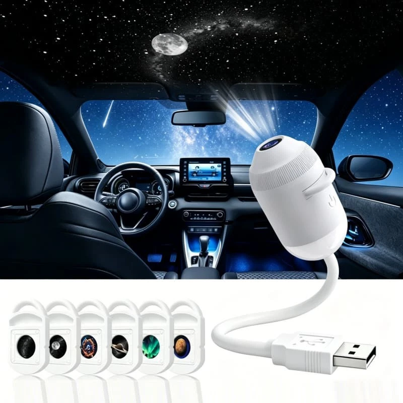 Galaxy Projector Night Light, USB Galaxy Star Projector with 3/6/12/24 Films UK - Image 3 of 4