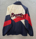 Atlanta Braves Jacket Adult Medium Multicolor Colorblock Windbreaker 1990s