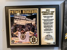 Boston Bruins 2011 Stanley Cup Champions Game Used Ice/Water Framed Picture