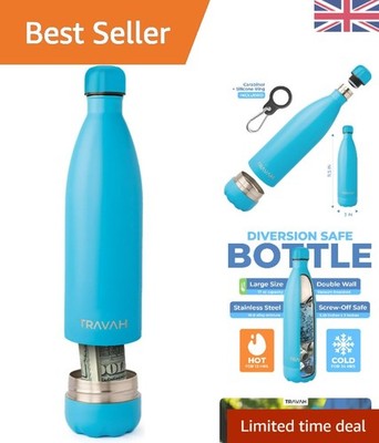 Tragbare Edelstahl Trinkflasche mit Geheimfach für Wertsachen