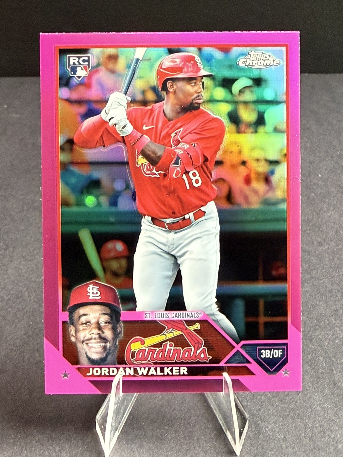 2023 Topps Chrome - Jordan Walker #209 Pink Refractor (RC) - Cardinals