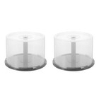 2pcs Cds Storage Box Clear Plastic Dvds Holder Compact Disk Storage Holder Cd