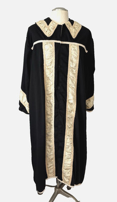 Vintage Harding Black Regalia Cloak Uniform Jacket Lined Sz 48