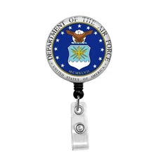 Air Force, USAF - Retractable Badge Holder - Badge Reel - Lanyards - Stethoscope