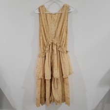 Forever That Girl Womens Midi Dress Size Medium Gold Floral Stagecoach Fairy