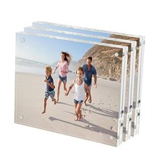 Acrylic Picture Frame 8x10  Clear Double-Sided Photo Frame  Magnetic 8 10 3