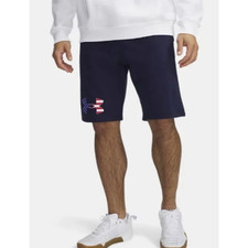 Under Armour Men's Small Rival Freedom Big Flag Logo Fleece 10" Shorts OS12-16