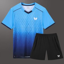 Summer Men's Table Tennis Badminton T-shirt and Shorts Suit Sports Set 080404