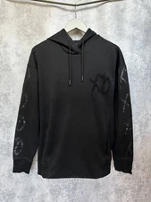 The Weeknd H&M Black XO Hoodie Embroidered Logo Sweatshirt Tonal Men's Size M