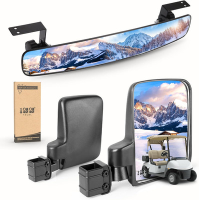Golf Cart s, No Drilling 180 Degree Rotation & Foldable-Hd Shatterproof Glass s 