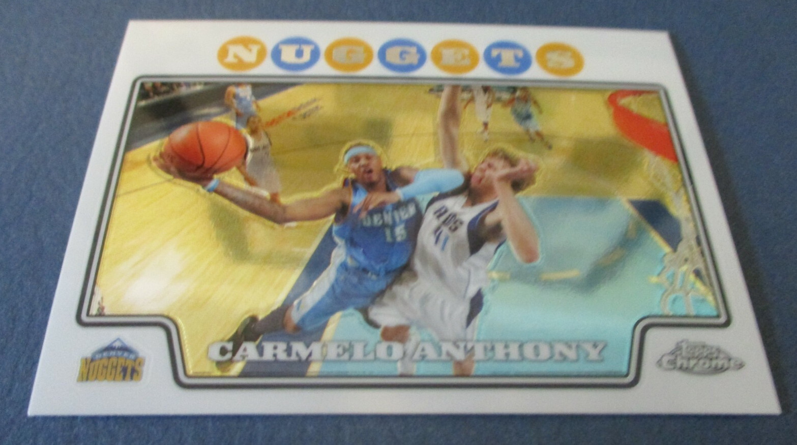 2008-09 Topps Chrome Carmelo Anthony with Dirk #15 Nuggets