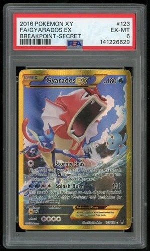 Pokemon TCG Gyarados EX  Full Art Secret Rare Holo 123/122 Breakpoint PSA 6 EX-M