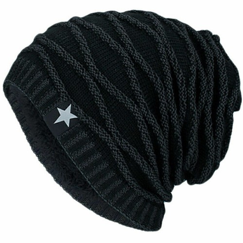 Winter Men Women Knitted Slouch Beanie Hat Thermal Fleece LinedBaggy Skull Cap&ㅖ - Picture 22 of 40