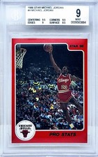 1986 Michael Jordan Star Card #4 Pro Stats BGS 9 High Subs 9.5-9–9.5-8.5 ROOKIE. rookie card picture