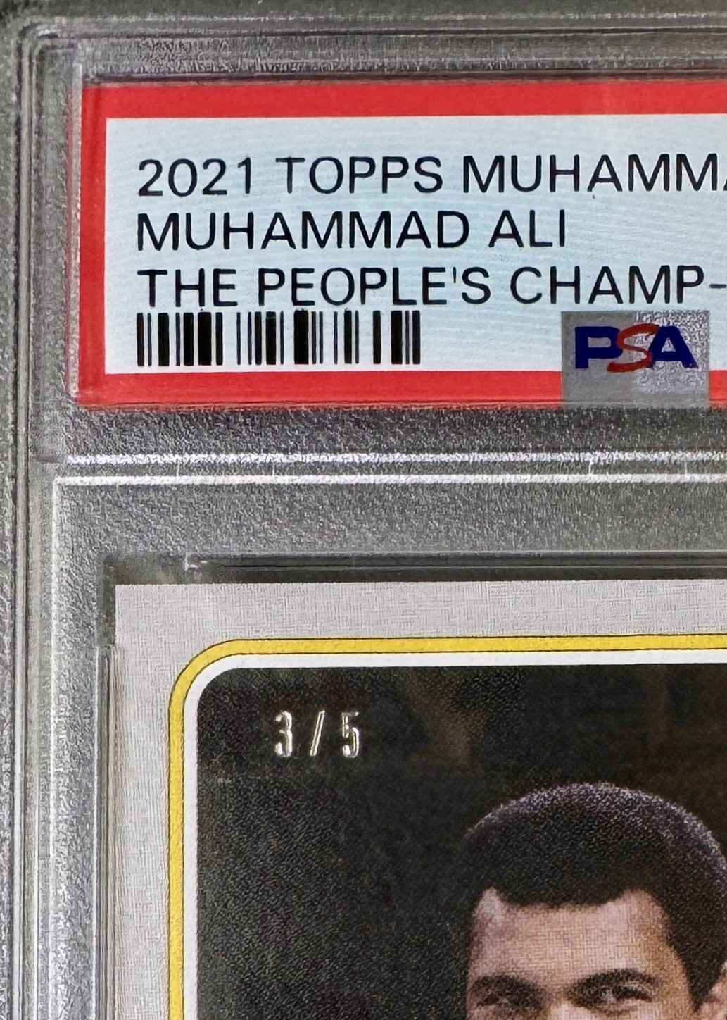 2021 Topps Muhammad Ali The Peoples Champ #76 Mocking Holmes - Silver /5, PSA 10 view 2