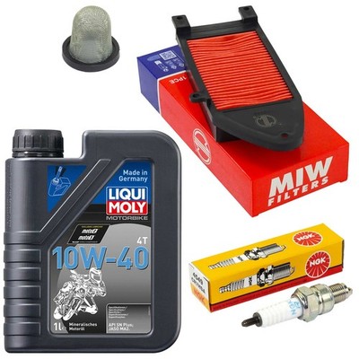 Öl 1L Wartung Set Ölsieb Luftfilter Zündkerze für Kymco People 200 S 150 2005-20