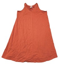 Garnet Hill Womens Dress Size S Sleeveless V Neck Casual Burnt Orange