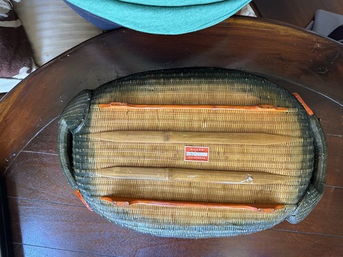 Vintage Shanghai Handicrafts Chinese Duck Basket Tray Goose Unusual - Picture 7 of 8
