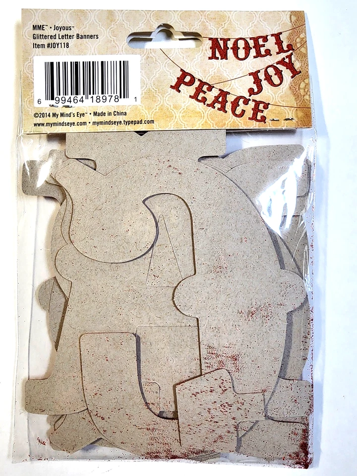 Баннеры Noel Joy Peace My Mind's Eye блестящие красные буквы буквы высота 4,5 дюйма 2014 г. - Изображение 3 из 3