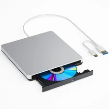 External Blu-ray Drive USB 3.0/Type-C Read/Write + DVD/CD Burner Win7-11 Warr...