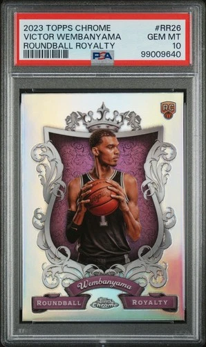 Victor Wembanyama 2023 Topps Chrome Roundball Royalty Graded PSA 10 Rookie Card
