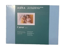Aura Carver Sea Salt Digital Landscape Display AF900-WHT White Factory Sealed E 