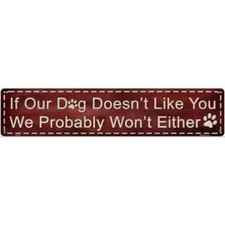 If Our Dog Novelty 3"x12" metal street sign plaque Home Door Garage Wall Decor
