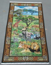 Michael Miller quilt-craft fabric SERENGETI PLAINS PANEL 2/3 yd (dcx-11946) SALE