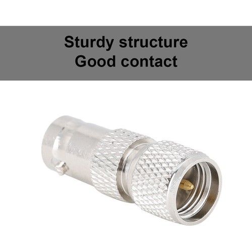 2 Pcs Coaxial Adapter Nickel Plated Brass Contact BNC Female to mini UHF RF Conn - Zdjęcie 5 z 9