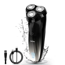 Sejoy Men's Razor Rotary Waterproof Electric Shaver Pop-Up Trimmer Wet & Dry New