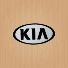 embroidery patch, Iron on patch, sew on patch, Kia white patch, Cars patch