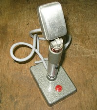 Reslo Low Imp Ribbon Mic  Working Order With Stand/switch With Open Ended Lead 