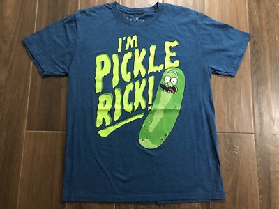 Rick And Morty I'm Pickle Rick T-Shirt Size M Blue Funny Cartoon Ripple Junction