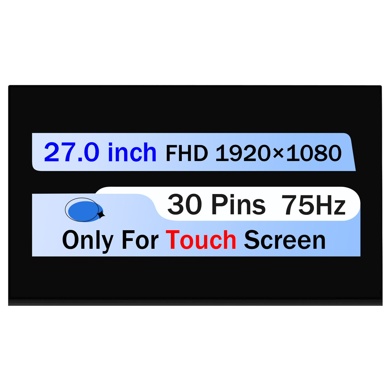 Replacement 27.0" for HP N55390-281 LED LCD Touch Screen Display FHD 1920×1080