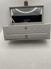 PANDORA Jewelry Box Organizer Gray w Rose Gold & MIRROR Very Good Condition