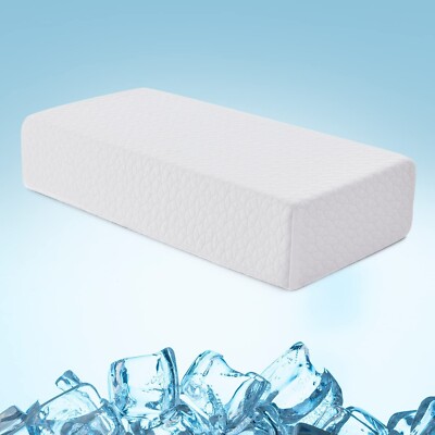 Ice Cube Cooling Pillow for Side Sleepers with Memory Foam Head & Neck Support