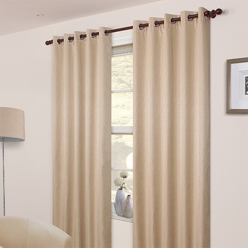 Pair Eyelet Curtains Blackout Dim Out Beige Cream 53 X 90 Inches135cm 229cm Pair Eyelet Curtains Blackout Dim Out, Cream Blackout Curtains Eyelet