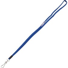 24 Count Blue Lanyards Breakaway with Metal J-Hook Fastener 36" Long