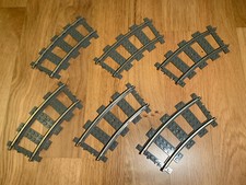 *** Lego 4x Kurve 9V Schienen Gleis Eisenbahn 4520 gro&szlig;e Sammlung Bogen ***1