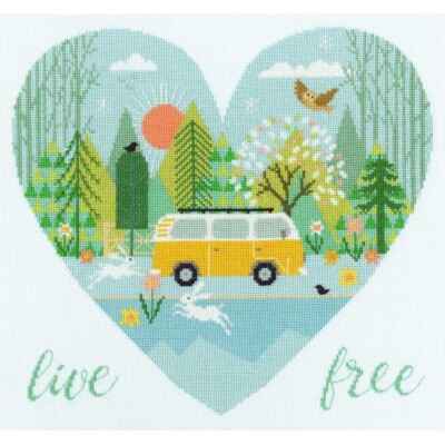 Bothy Threads Live Free Counted Cross Stitch Kit