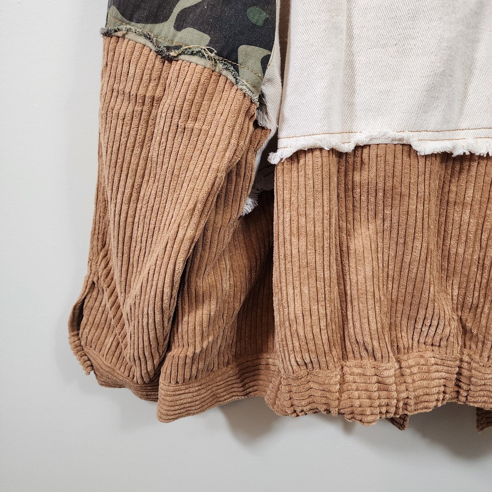 Andree mixed pattern button front boho lightweigh… - image 9