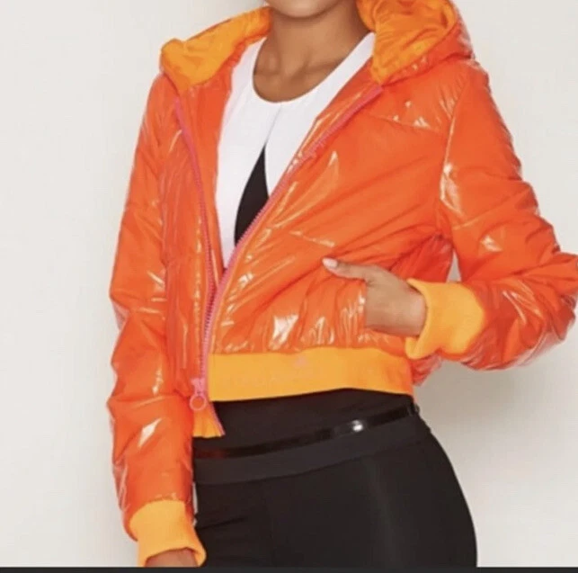 Adidas stella mccartney sales orange jacket